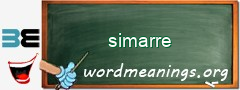 WordMeaning blackboard for simarre